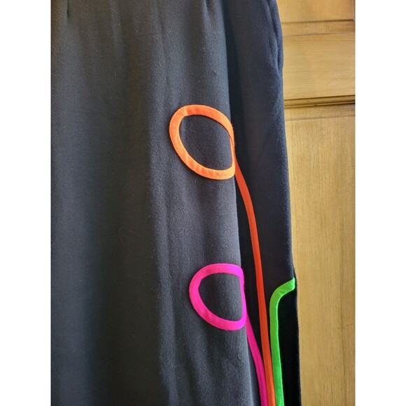 Vintage 60'/70's Unlabeled Neon Applique Maxi Shirt Women's - Picture 3 of 11